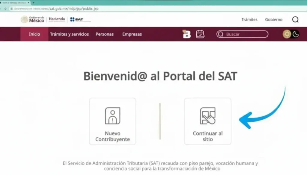 Visita la página web oficial del SAT